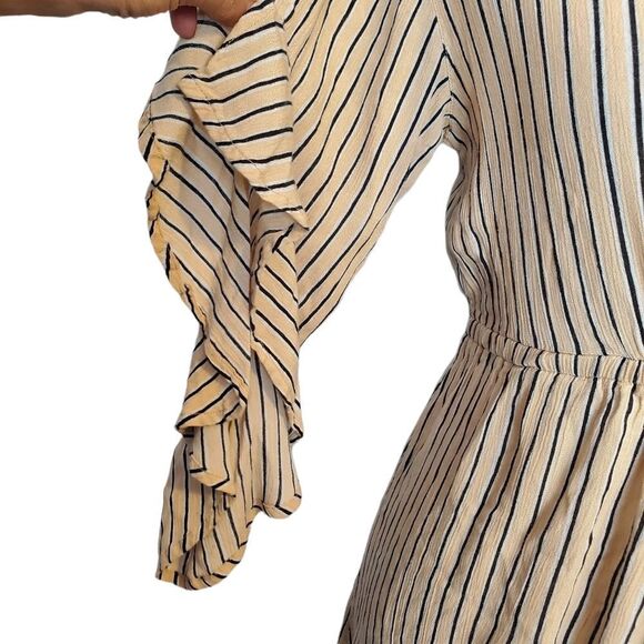 Billabong Love Light Striped Mini Babydoll Dress Earth S - Picture 5 of 6
